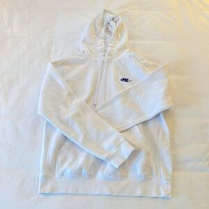 Nike White Hoodie with Front Pocket. Size Small.